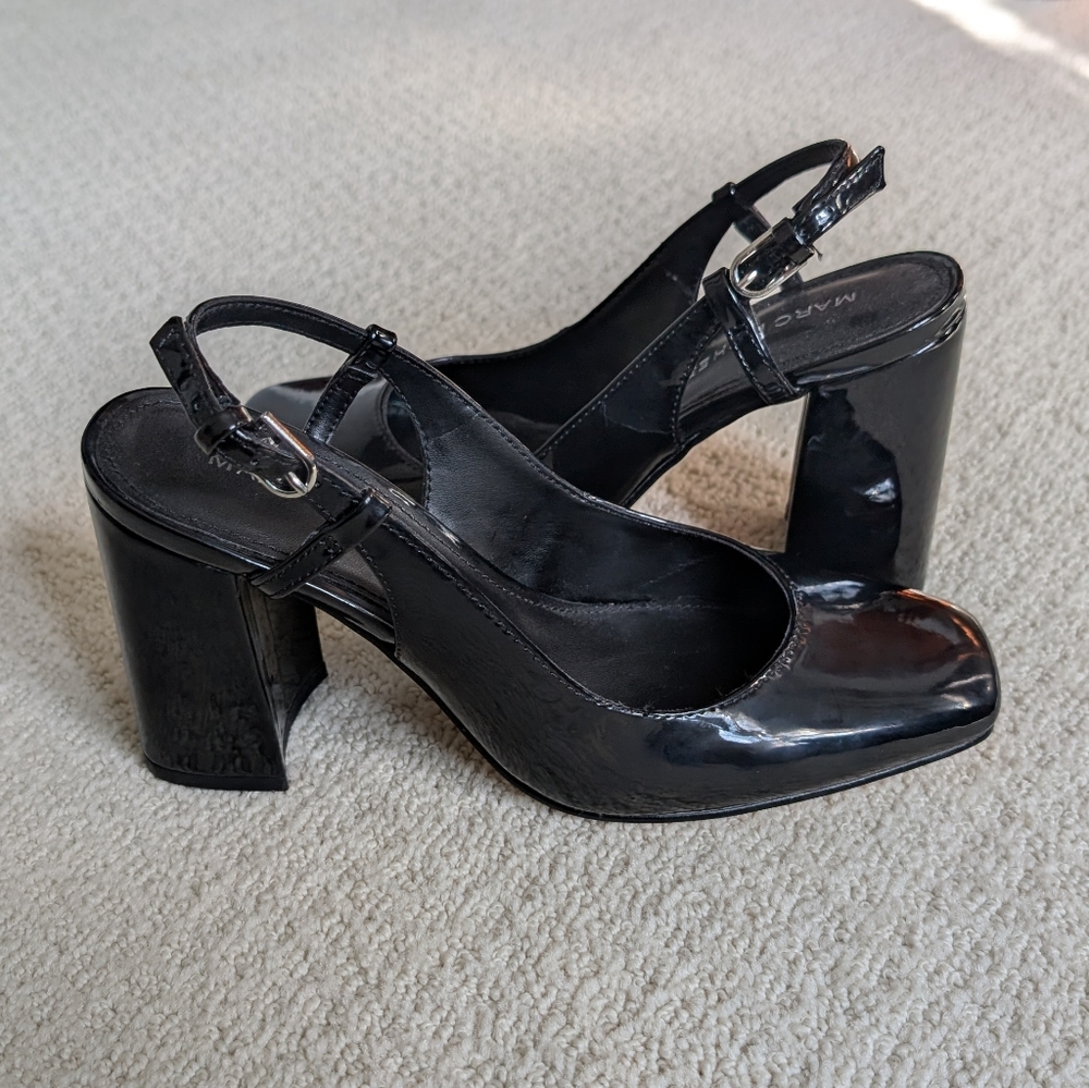 Marc Fisher Black Slingback Pump Heels